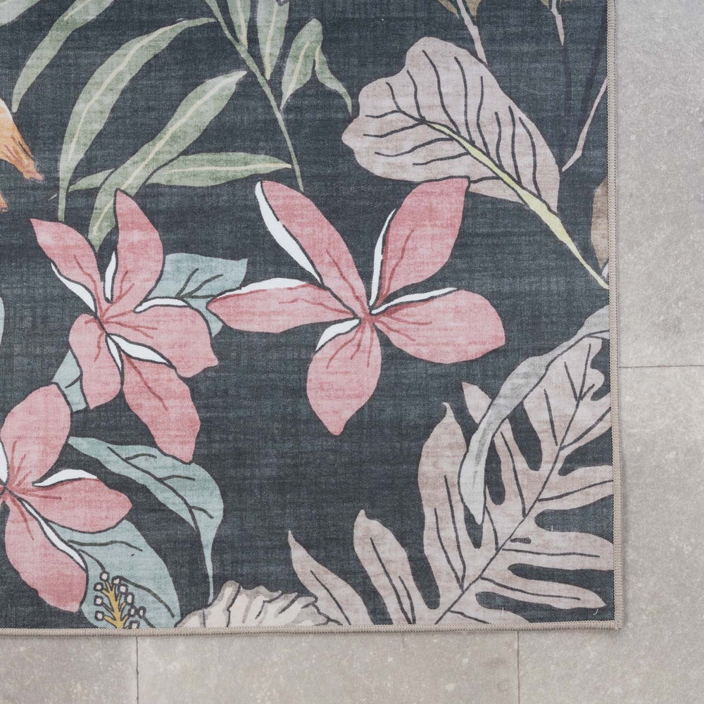 Outdoor rug flowers - Poppy Green