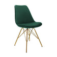 Chair Velvet Dark Green - Gold frame