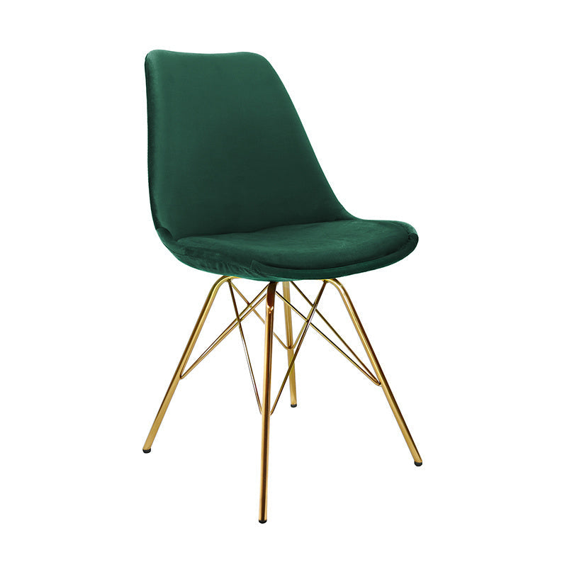 Chair Velvet Dark Green - Gold frame