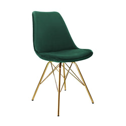 Chair Velvet Dark Green - Gold frame
