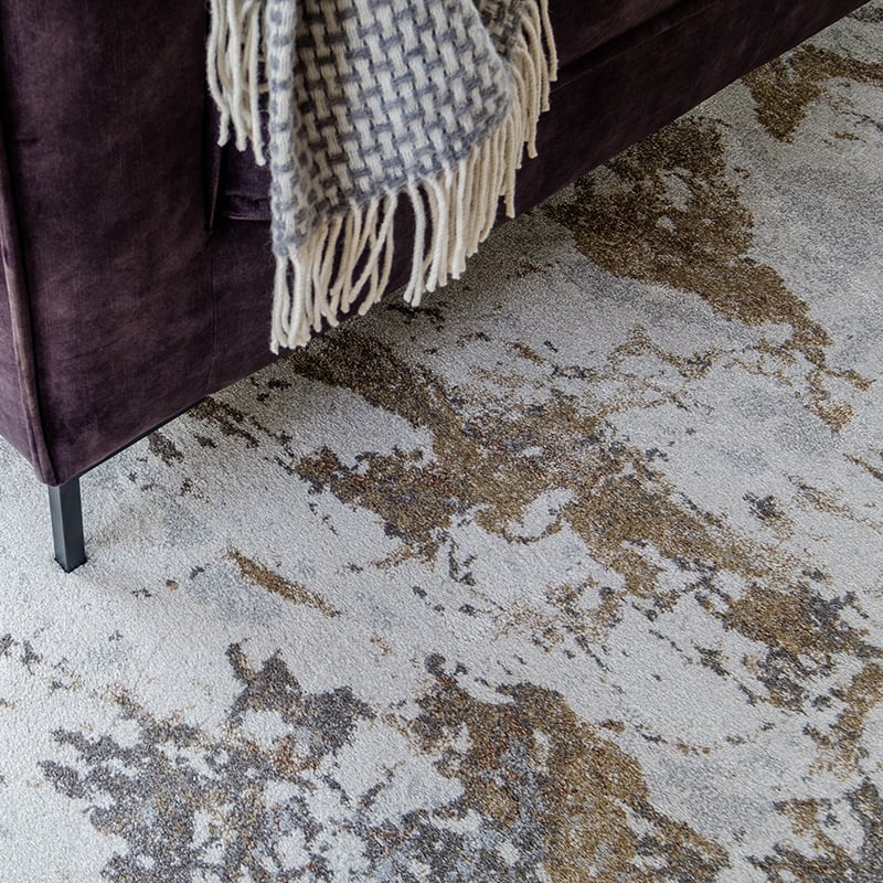 Modern floor rug - Mark Yellow/Cream