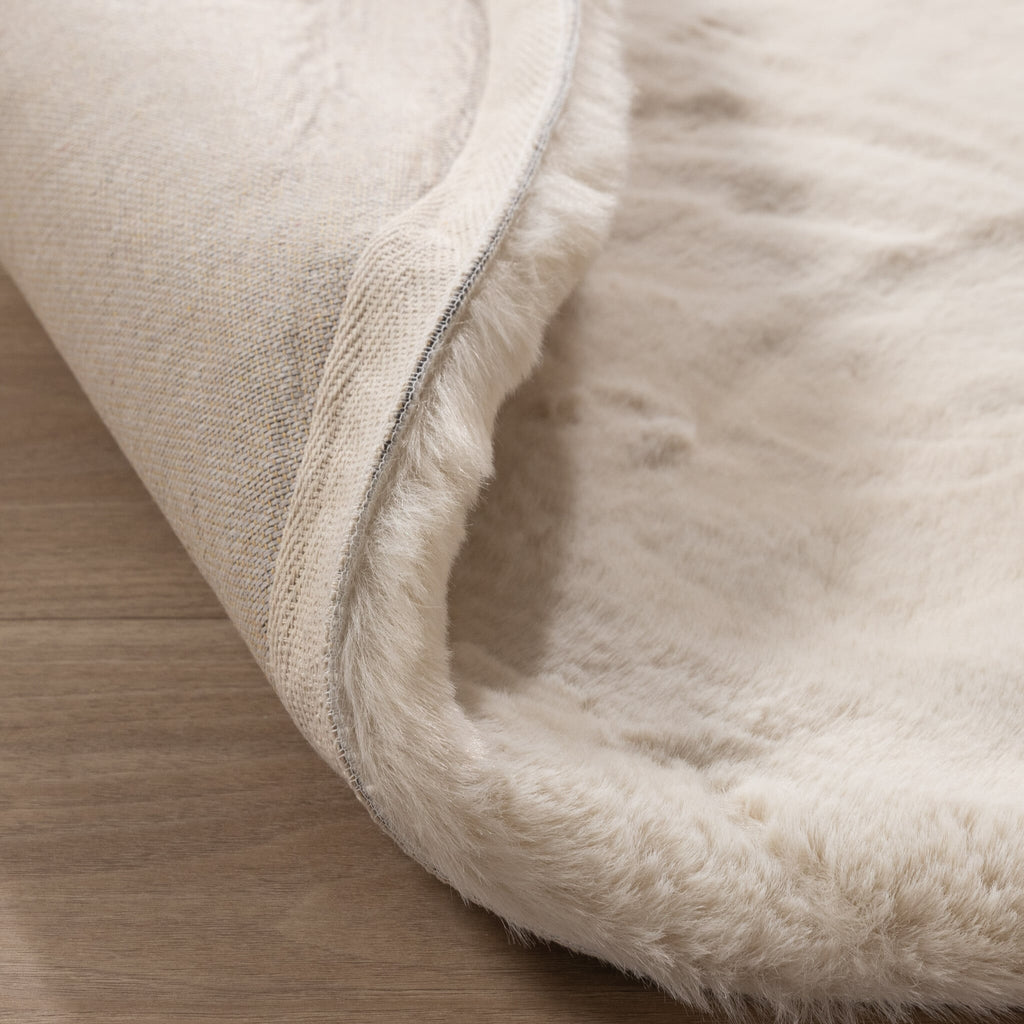 Round High Pile Rug - Comfy Supreme Cream