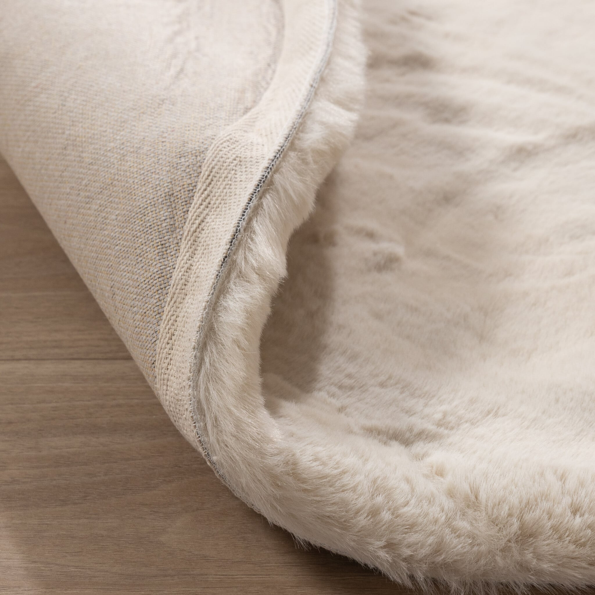 Round High Pile Rug - Comfy Supreme Cream