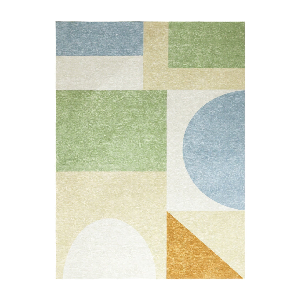 Geometric Rug – Swing Shapes Blue/Green