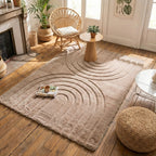 Soft High Pile Rug - Carvy Arches Taupe