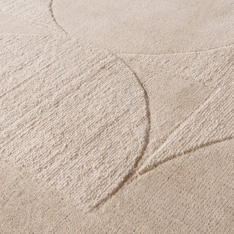 Wool Rug - Giselle Circles Cream