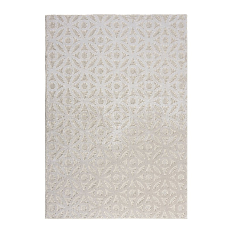 Graphic Floor Rug - Patno Clarissa Cream/White
