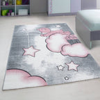 Children's Floor Rug - Anna Bear Pink