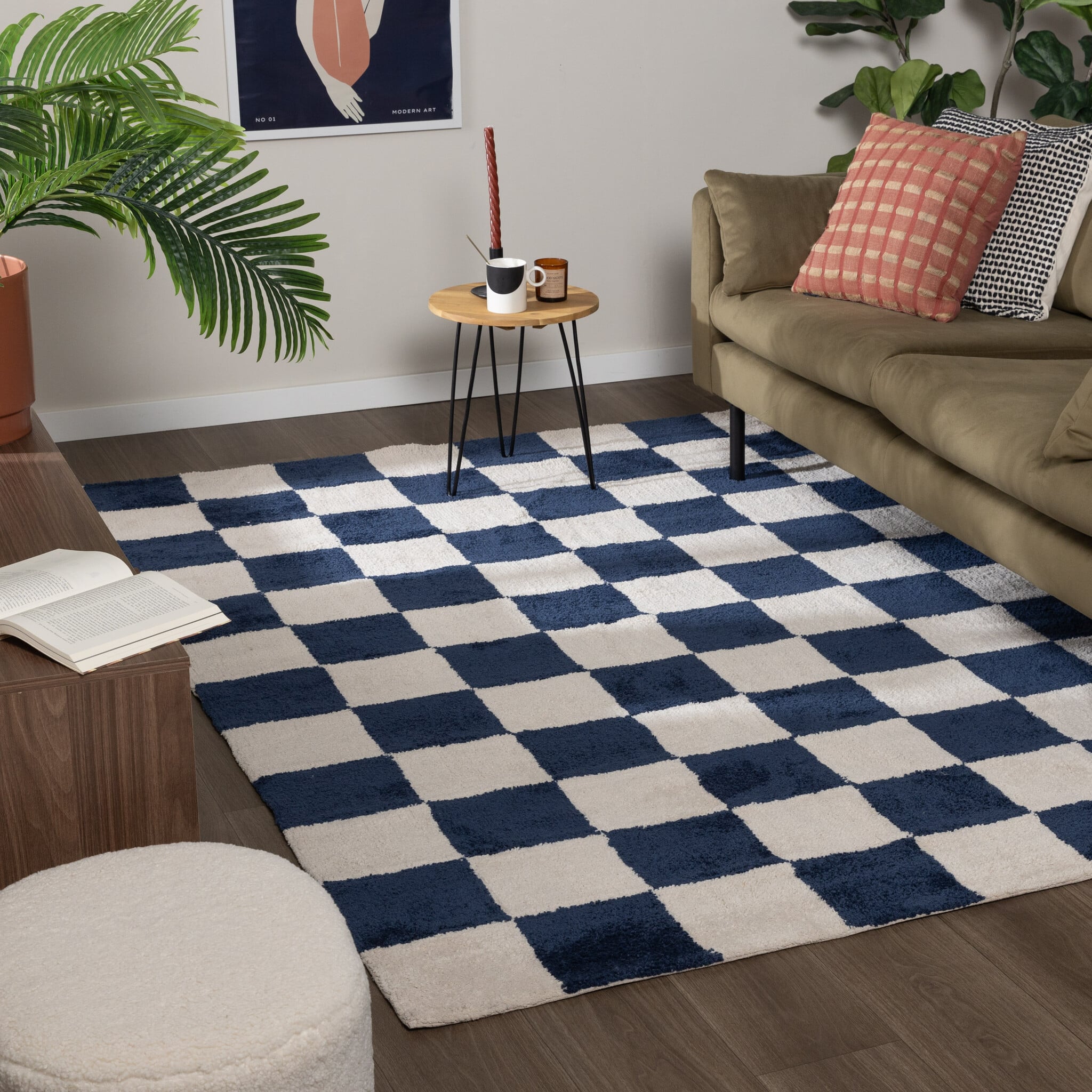 Checkerboard Rug - Blox Blue