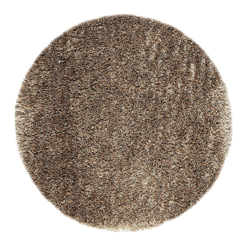 Round High Pile Floor Rug - Richmond Brown 600