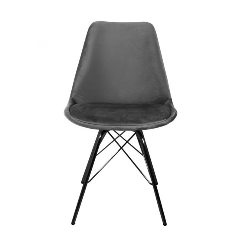 Velvet Chair - Dark Grey