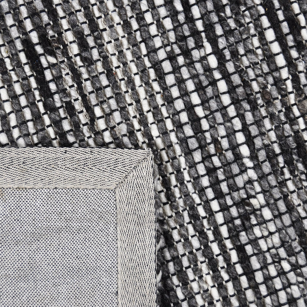 Wool Rug - Quillan Black/White