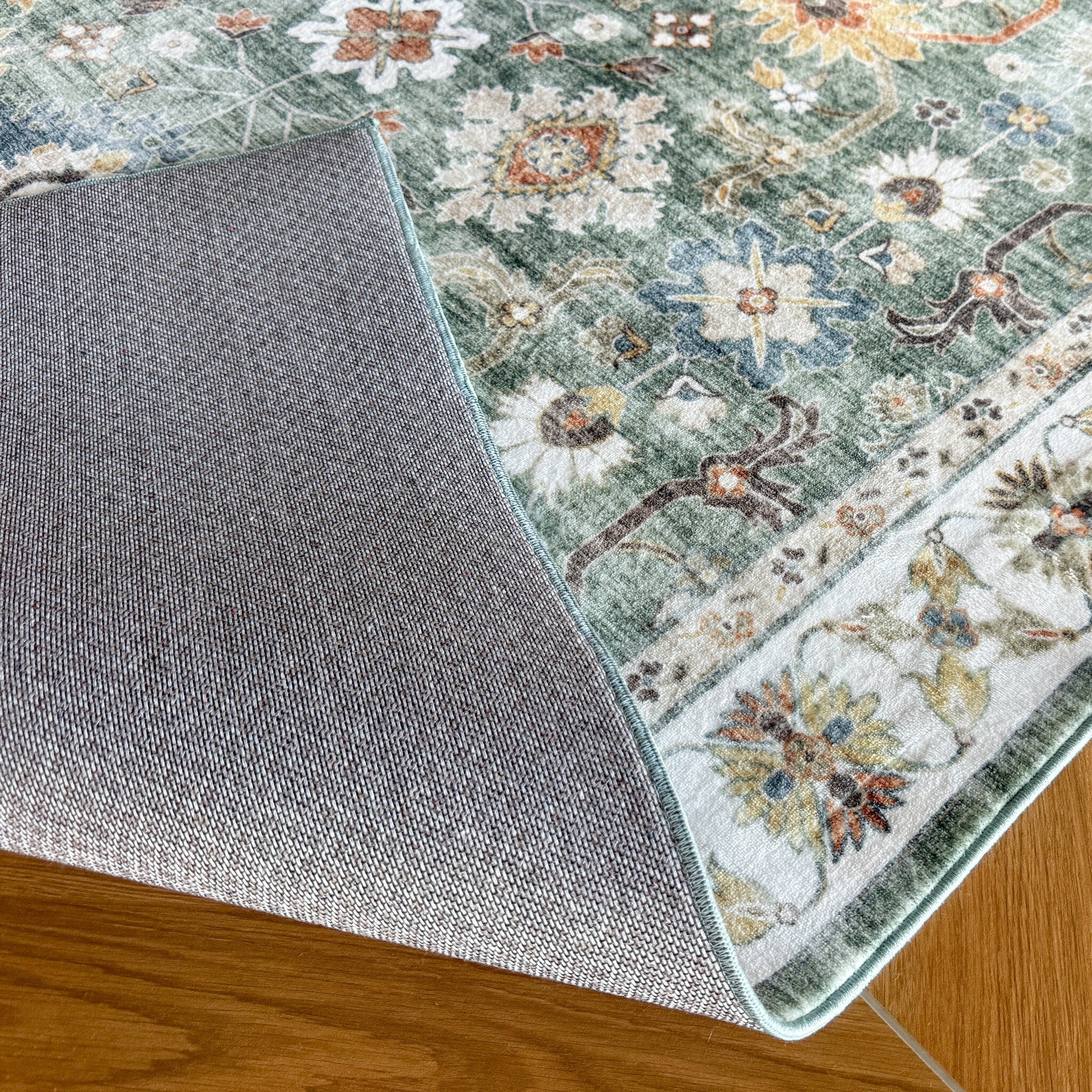 Show moreVintage Rug - Ember Oriental Green