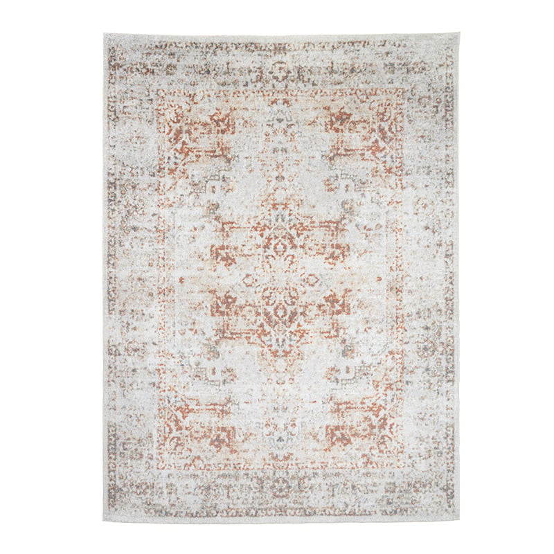Washable Rug - Nova Medallion Light Grey