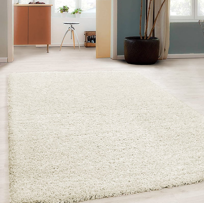 High Pile Rug - Solid White