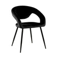 Velvet dining chair - Lenn Black