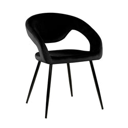 Velvet dining chair - Lenn Black