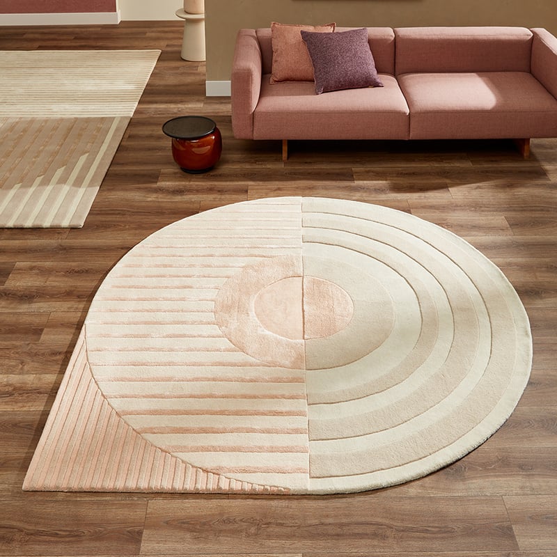 Organic floor rug - Fano Girare Beige