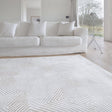 Modern Floor Rug - Meditation Coral 9228 White