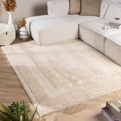 Scandinavian rug - Lova Border Beige