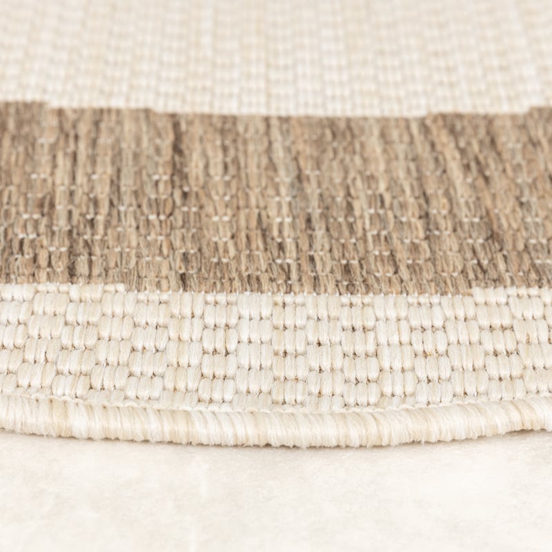 Round Jute Outdoor Rug - Nomad Edge Cream