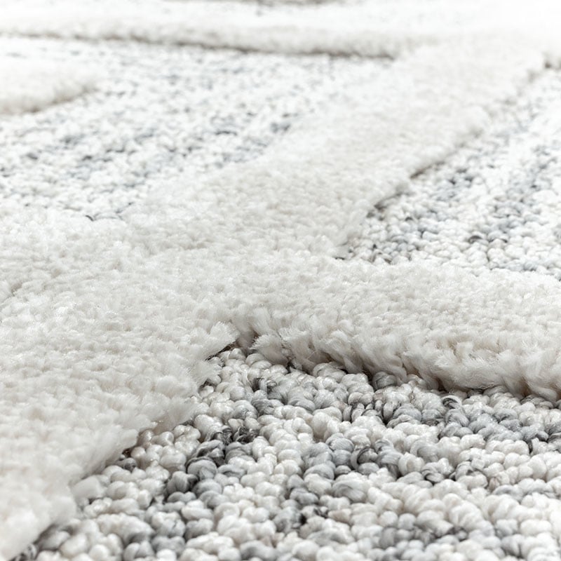Scandinavian Floor Rug - Pitea Ethno Cream/Grey