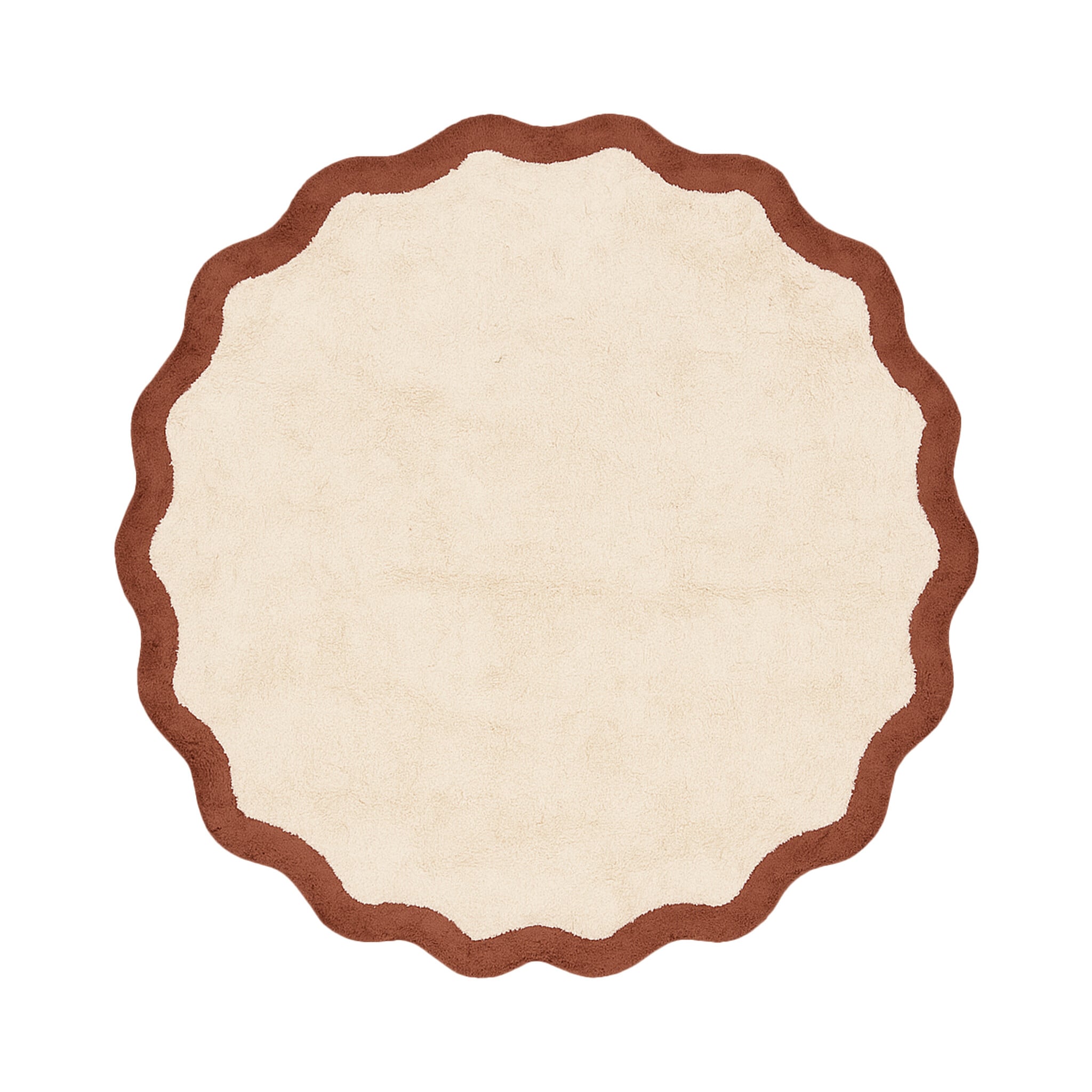 Round Washable Rug – Hazy Brown/Cream