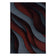 Modern Area Rug - Streaky Waves Red/Black
