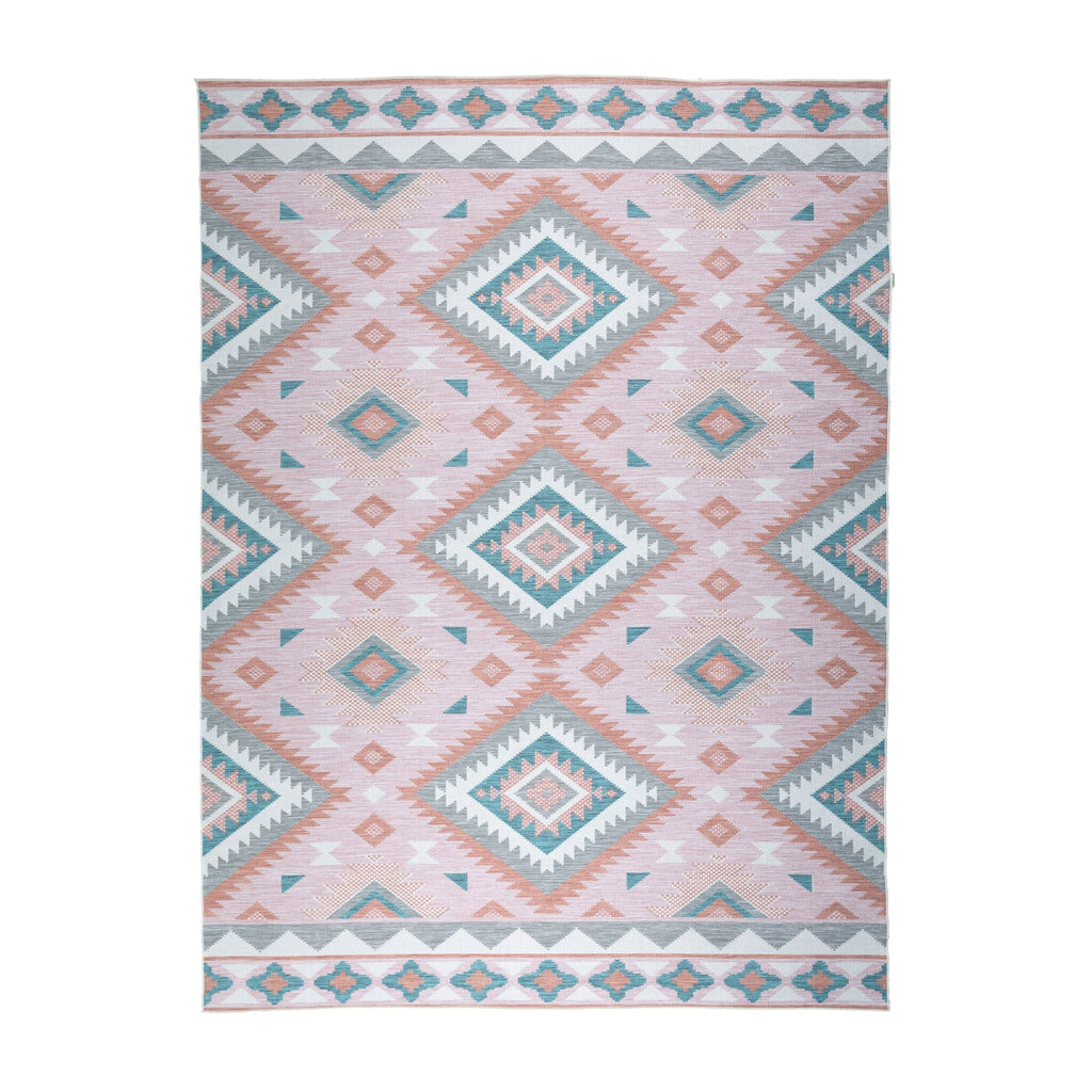 Bohemian Outdoor Rug - Vedra Aztec Pink