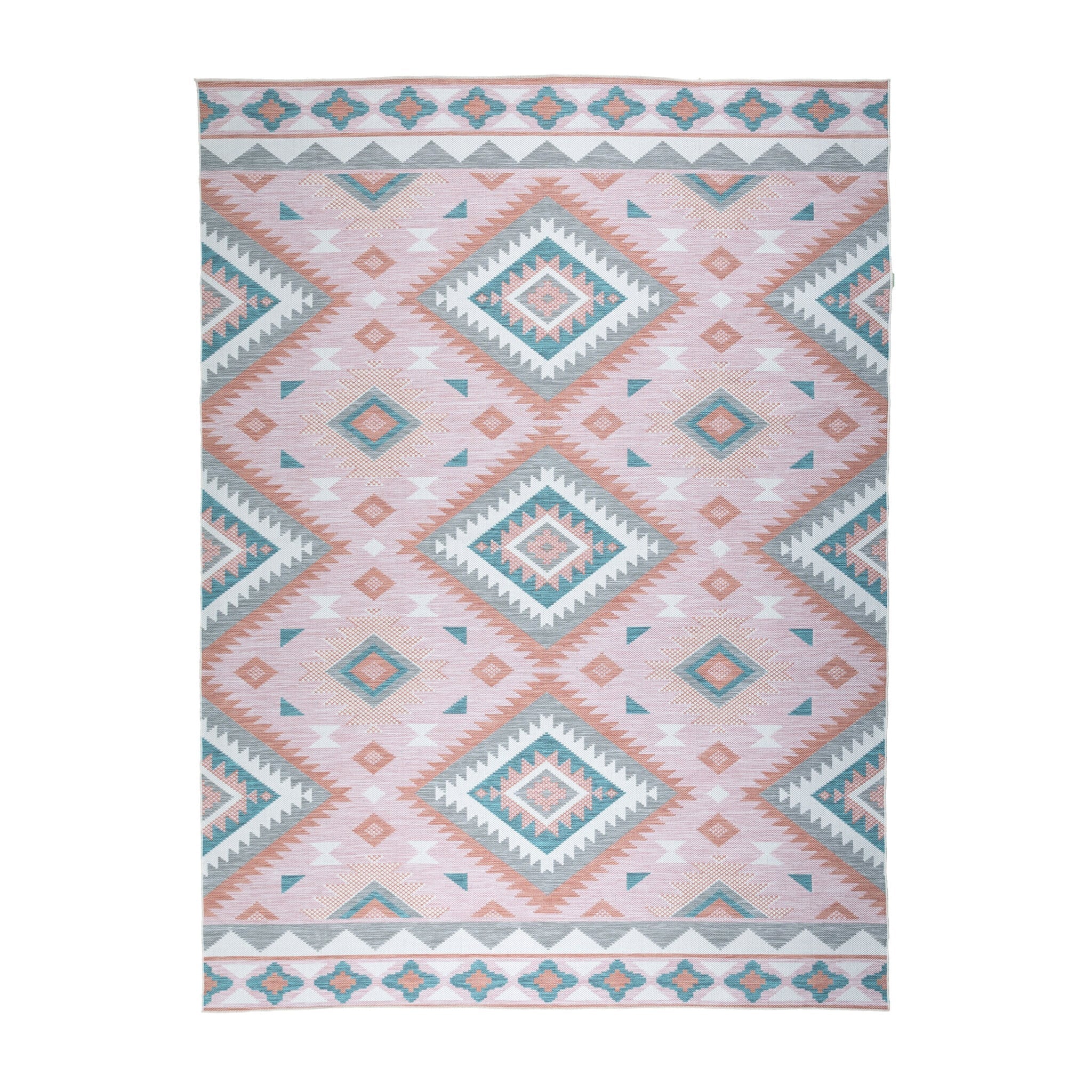 Bohemian Outdoor Rug - Vedra Aztec Pink