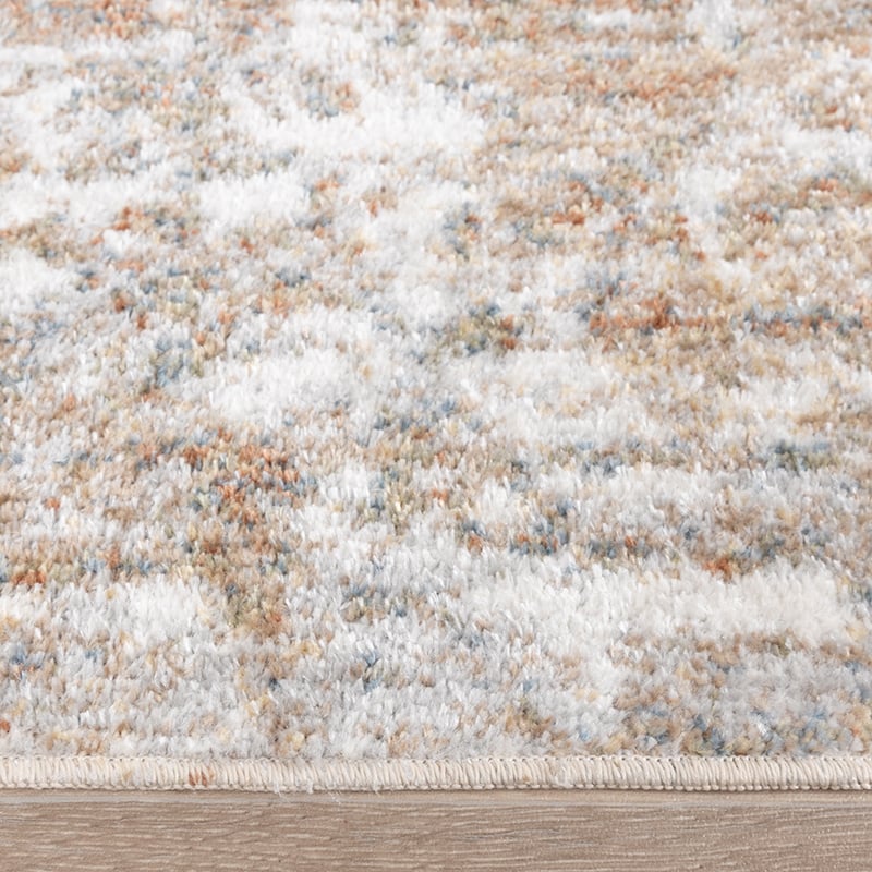 Washable Abstract Rug - Misha Grunge Cream/Brown