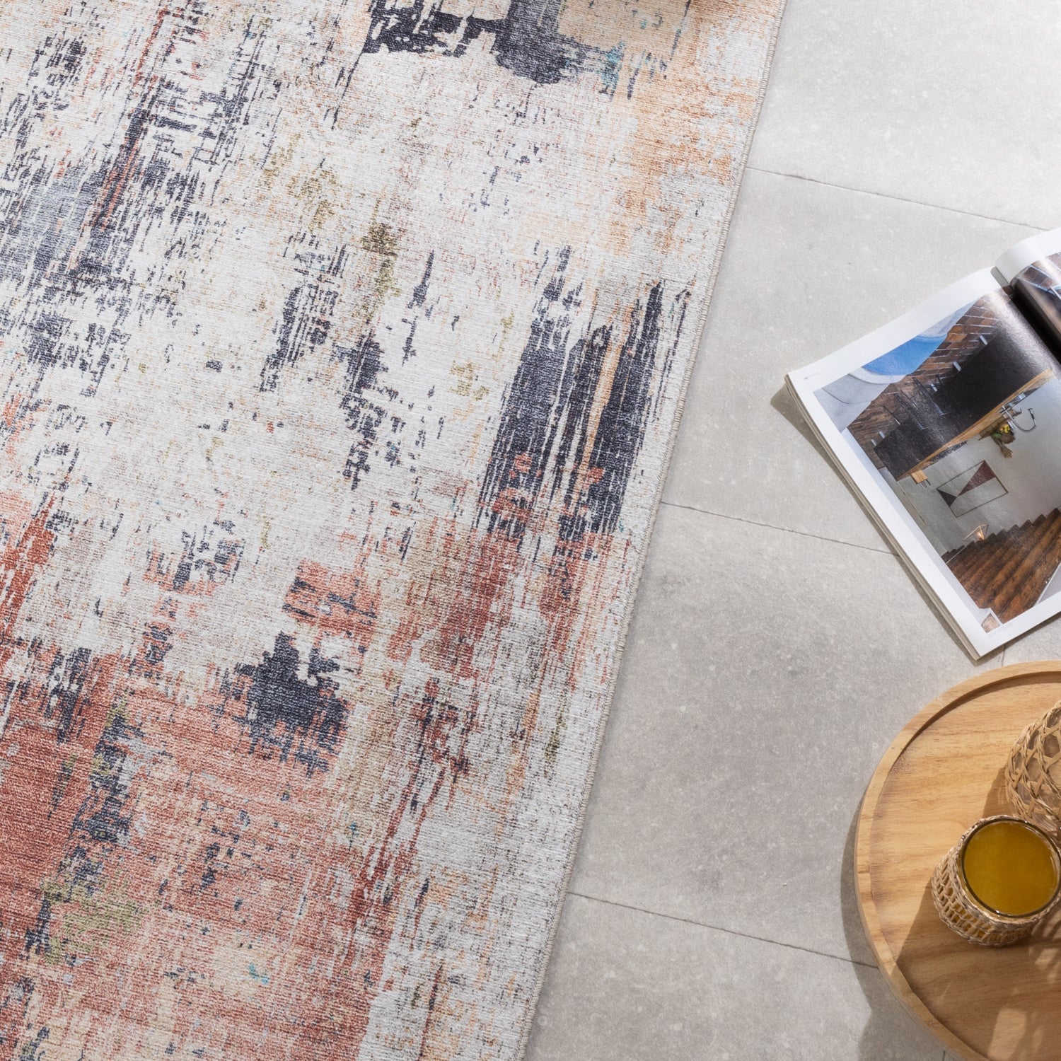Washable Runner - Domingo Grunge Terra/Cream