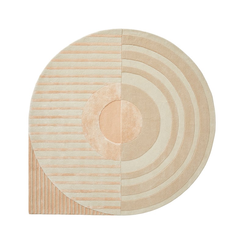Organic floor rug - Fano Girare Beige