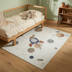 Washable Kids Rug - Mace Rocket Cream