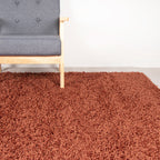 High Pile Rug - Solid Terracotta