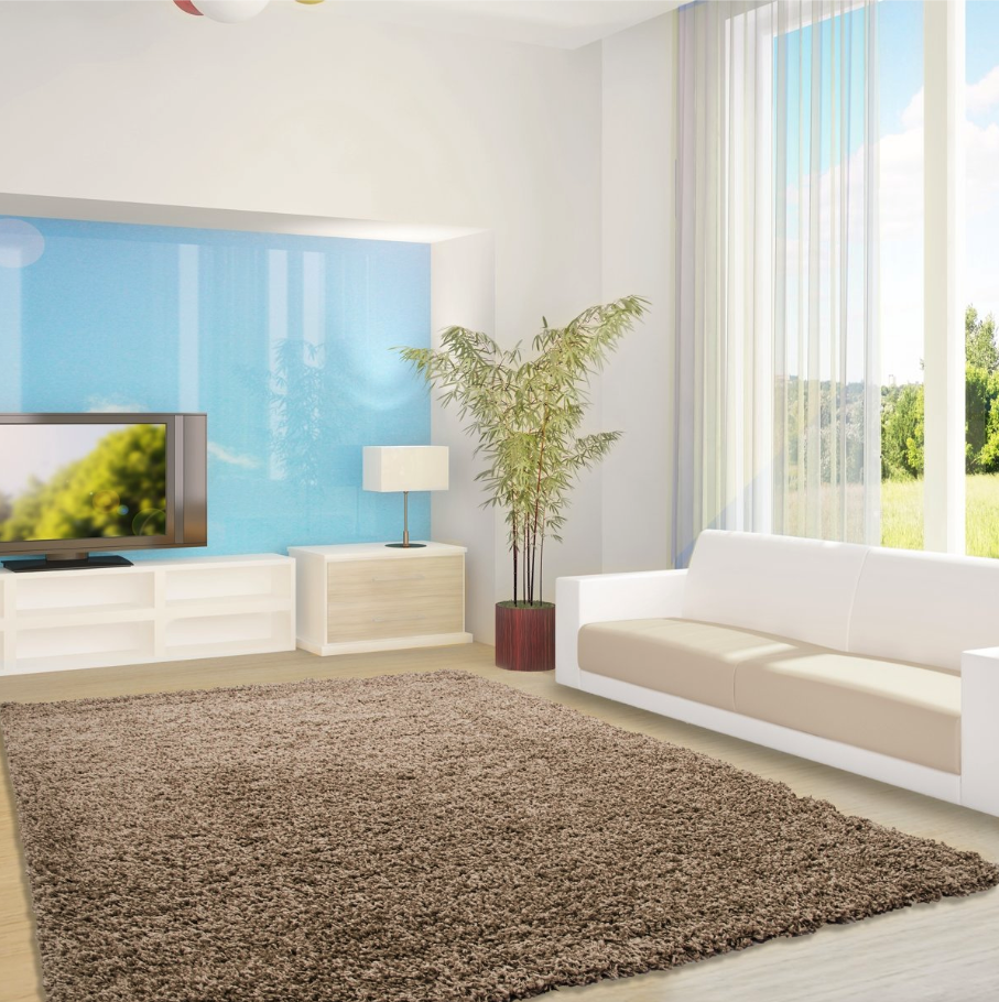 High-pile floor rug - Life Mokka