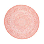 Round Outdoor Rug - Summer Azteca Pink