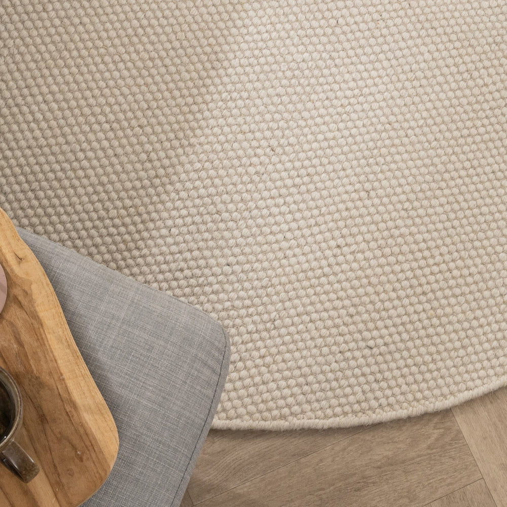Round Wool Rug - Bliss Cream