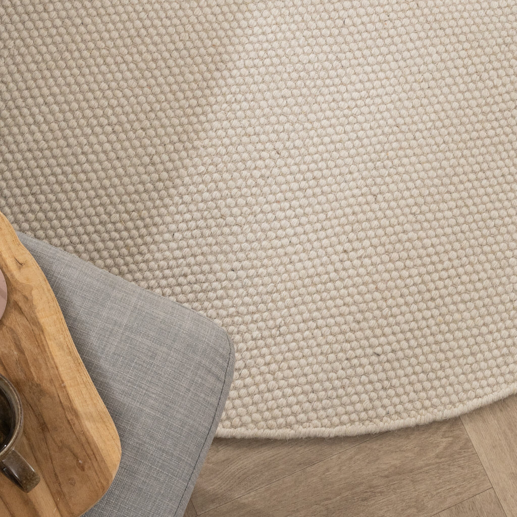 Round Wool Rug - Bliss Cream