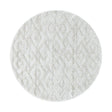 Round Scandinavian Floor Rug - Pitea Pattern Cream
