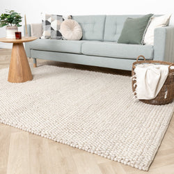 Wool Rug - Luminous Cream/White