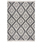Geometric floor rug - Decio Alix Black/White