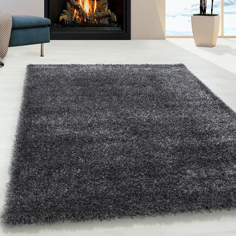 High pile floor rug - Blushy Dark Grey