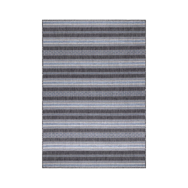 Striped outdoor rug - Sunara Anthracite