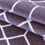 Retro floor rug - Stencil Purple/White