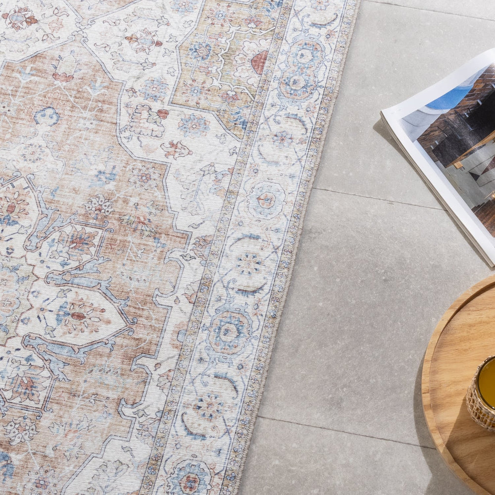 Washable Runner - Domingo Mandala Beige