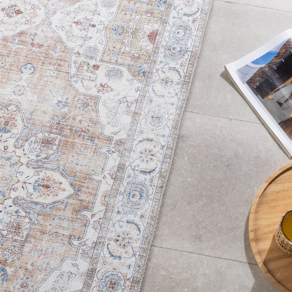 Washable Runner - Domingo Mandala Beige
