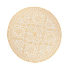 Round Outdoor Rug - Summer Oriental Yellow