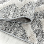 Scandinavian floor rug - Pitea Retro Grey/Cream