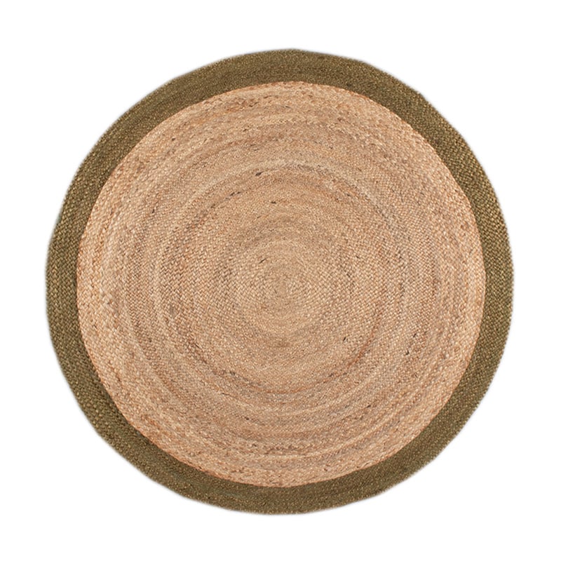 Jute Rug - Fair Round Natural/Green